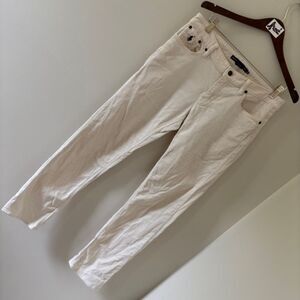 Ralph Lauren Sport Cream Corduroy Skinny Pants Women's 10 excellent preworn cond